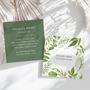 Wild Meadow Botanisch Lijst Vierkante Visitekaartje