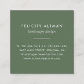 Wild Meadow | Botanisch Vierkante Visitekaartje (Achterkant)