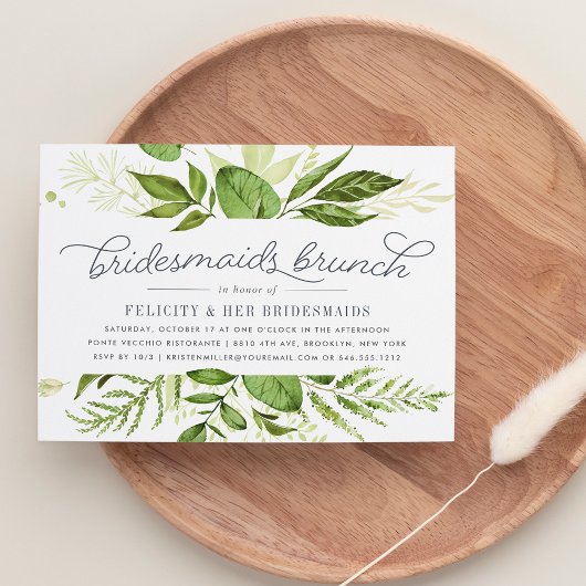 Wild Meadow Bridesmaids Brunch Invitation Kaart