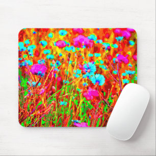 Wild Meadow Flowering in Pop Art Style Muismat