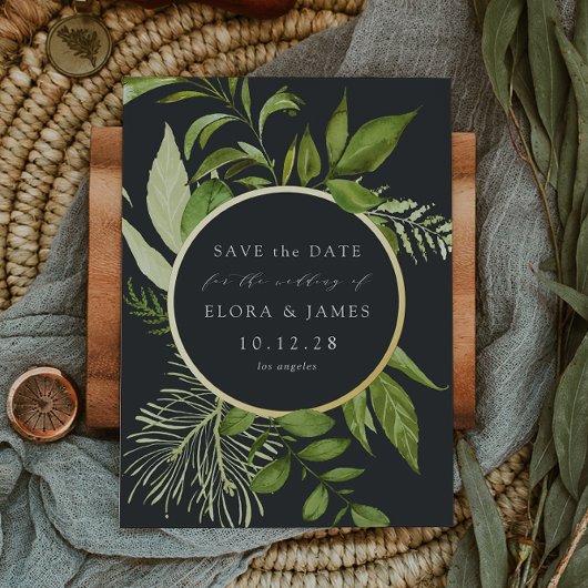 Wild Meadow Folie Save the Date Card Folie Uitnodiging