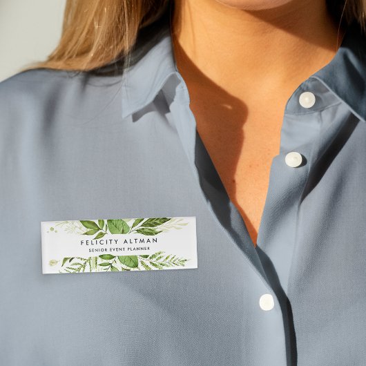 Wild Meadow | Groen botanisch Naambadge