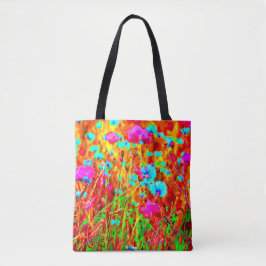 Wild Meadow in Bloom Pop Art Draagtas