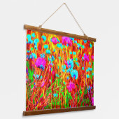 Wild Meadow in Bloom Pop Art Hangend Wandkleed (Gebogen)