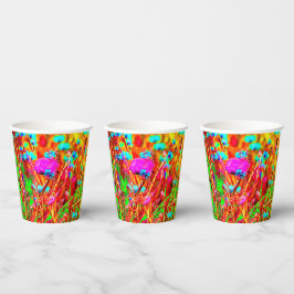 Wild Meadow in Bloom Pop Art Papieren Bekers