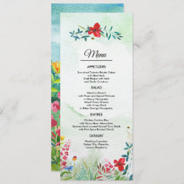 Wild Meadow | Kaart van het menu Zomer-bruiloft
