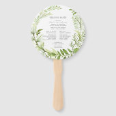 Wild Meadow Trouwprogramma Handwaaier (Achterkant)