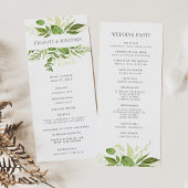 Wild Meadow Wedding Ceremony Program Programma