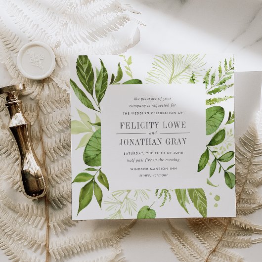 Wild Meadow Wedding Invitation | Vierkant Kaart