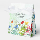 Wild Meadow | Wildbloemen Waterverf Weddenschap Bedankdoosjes (Voorkant Zijde)