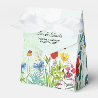 Wild Meadow | Wildbloemen Waterverf Weddenschap Bedankdoosjes