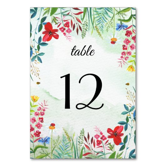 Wild Meadow | Wilde bloemen Weddenschappen Kaart (Voorkant)