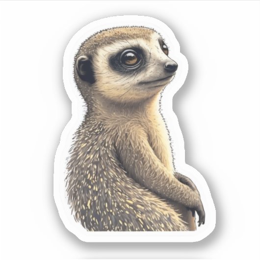 Wild Meerkat Sticker (Voorkant)