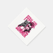 wild meisje zomer opossum grappige wasbeer servet (Hoek)