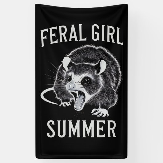 wild meisje zomer opossum spandoek (Verticaal)