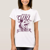 wild meisje zomer opossum t-shirt (Voorkant)
