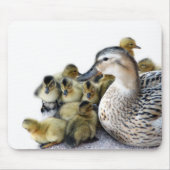 Wild Moeder Duck en Ducklings Muismat (Voorkant)
