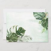 Wild monstera tropical bladeren Horizontale tbruil Kaart (Achterkant)