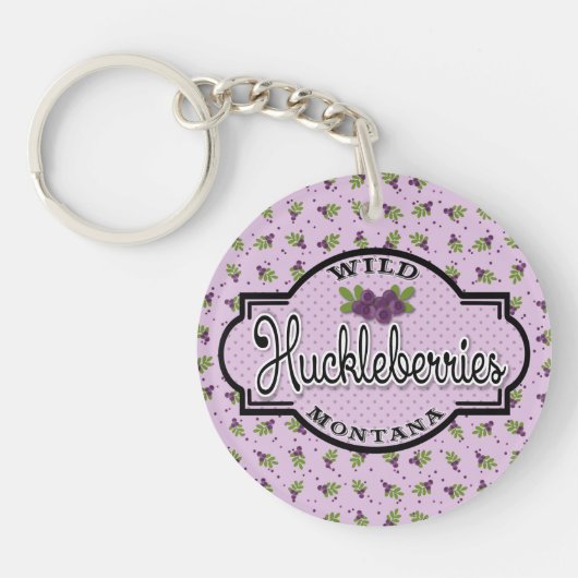 Wild Montana Huckleberries Key Fob Sleutelhanger (Voorkant)