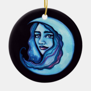 Wild MoonChild Goddess Moon Child Witch Keramisch Ornament
