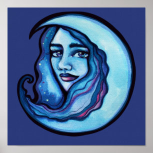 Wild MoonChild Goddess Moon Child Witch Poster