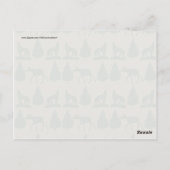 Wild Moose Wolves Pine Trees Rustic Tan Green Briefkaart (Achterkant)