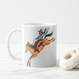 Wild Morning Ride – Whimsical Cowboy Coffee Mug Koffiemok