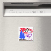 Wild Mountain Horse Galloping Magneet (Insitu (Vaatwasser))