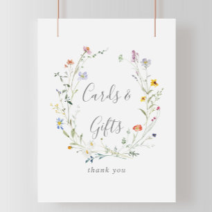 Wild Multicolour Bloemen Kaarten en geschenken tek Poster
