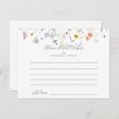 Wild Multicolour Floral bruiloft advies Kaart (Voorkant / Achterkant)