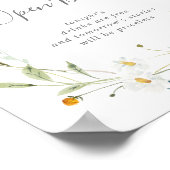 Wild Multicolour Floral Bruiloft Open Bar Sign Poster (Hoek)