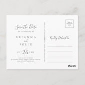 Wild Multicolour Floral Horizontal Save the Date Briefkaart (Achterkant)
