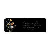 Wild Multicolour Floral Zwart Retouradres Label (Voorkant)