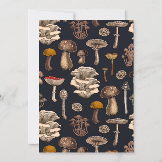 Wild Mushrooms on graphite black (Voorkant)