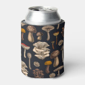 Wild Mushrooms on graphite black Blikjeskoeler (Blikje Voorkant)