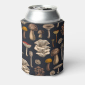 Wild Mushrooms on graphite black Blikjeskoeler (Blikje Achterkant)