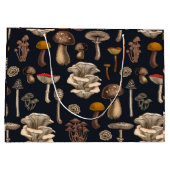Wild Mushrooms on graphite black Groot Cadeauzakje (Achterkant)