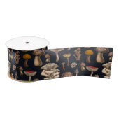 Wild Mushrooms on graphite black Lint (Spoel)