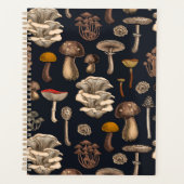 Wild Mushrooms on graphite black Planner (Voorkant)