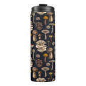 Wild Mushrooms on graphite black Thermosbeker (Voorkant)