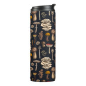 Wild Mushrooms on graphite black Thermosbeker (Gedraaid links)