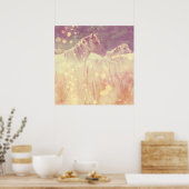 Wild Mustang Gold Glitter Horse Poster (Keuken)