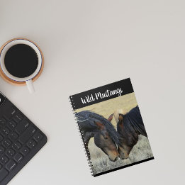 Wild Mustang Horse Spiral Foto Notitieboek