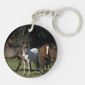 Wild Mustang Horses 1 Sleutelhanger (Achterkant)
