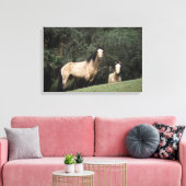 Wild Mustang Horses 6 Canvas Afdruk (Insitu (Woonkamer))