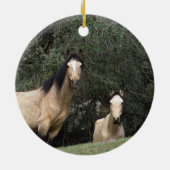 Wild Mustang Horses 6 Keramisch Ornament (Achterkant)