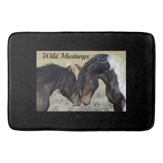 Wild Mustang Horses Bath Mat Bathroom Accessoires (Voorkant)