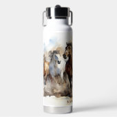 Wild Mustang Horses Equestrian Wild West Waterfles (Voorkant)