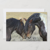 Wild Mustang Horses Wedding Invitations Kaart (Achterkant)