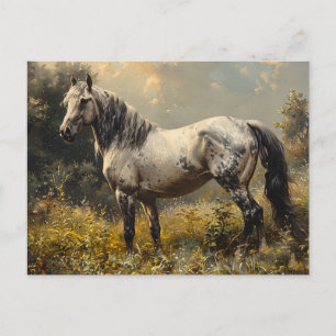 Wild Mustang landschapsschilderkunst Briefkaart